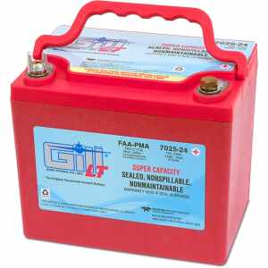 Gill 7025-24 Sealed 12 Volt Lead Acid Aircraft Battery