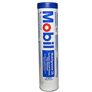 Mobilgrease 28 synthetic aviation grease 13.4 oz tube – high-performance red aircraft grease for wheel bearings and high-temperature applications