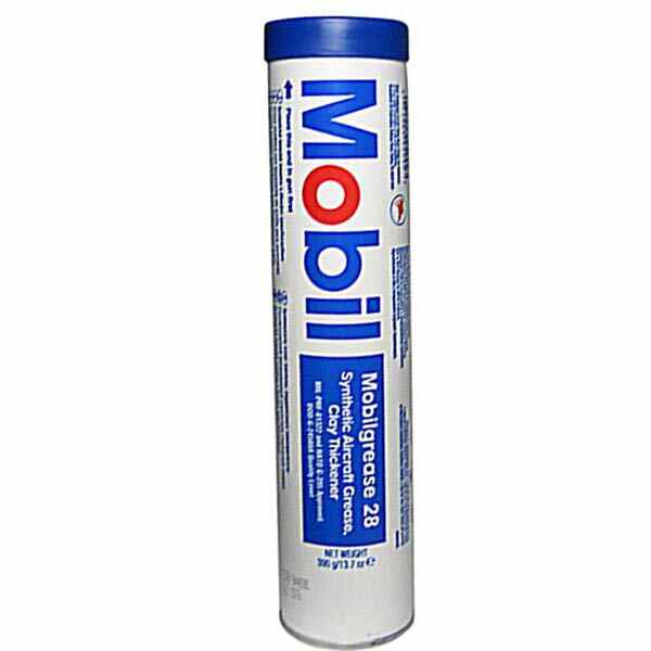 Mobilgrease 28 synthetic aviation grease 13.4 oz tube – high-performance red aircraft grease for wheel bearings and high-temperature applications